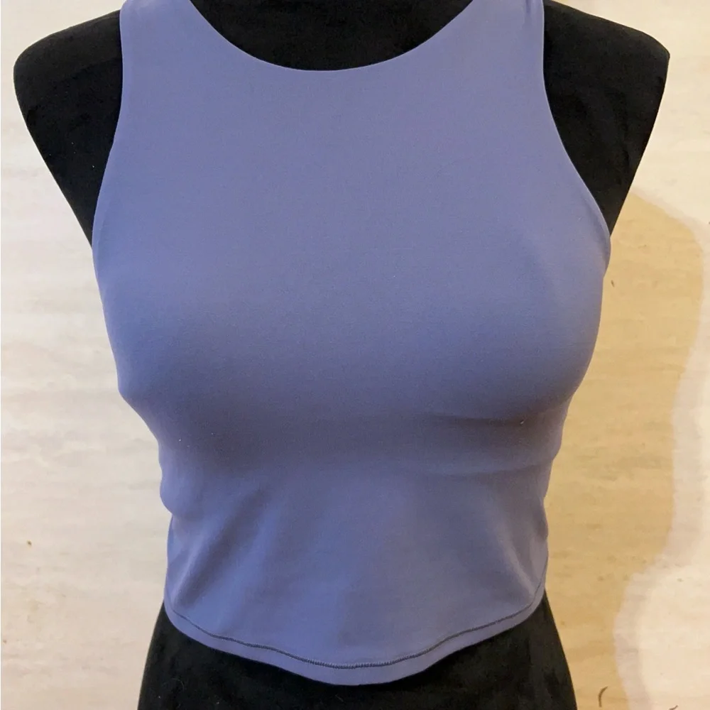 Athleta Conscious Crop Tank Top In Blue Periwinkle Color
